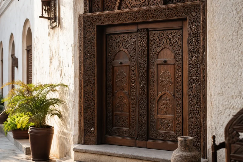 Резной дом Вандерс в Stone Town, Занзибар — резные двери и история специй